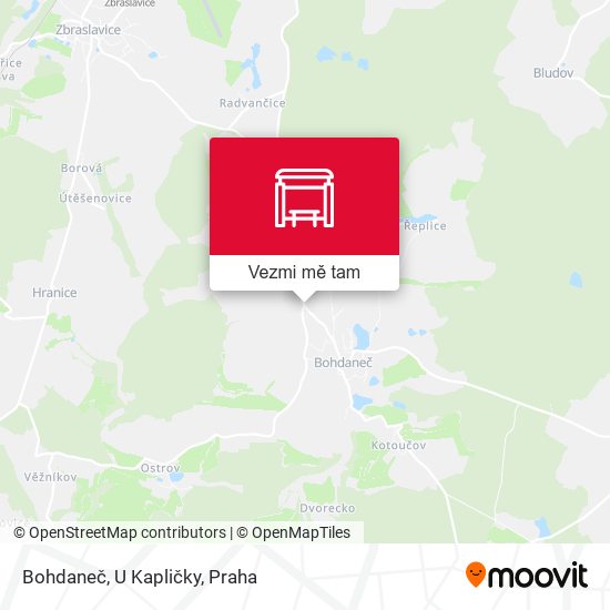 Bohdaneč, U Kapličky mapa