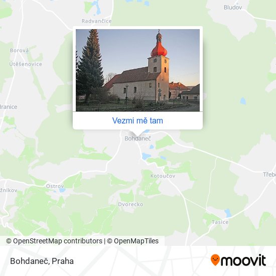 Bohdaneč mapa