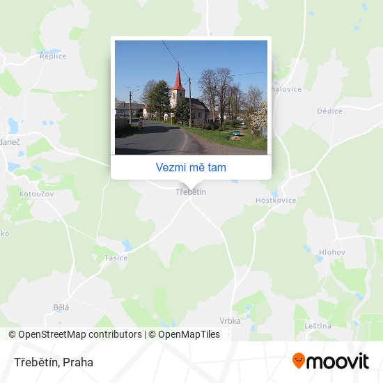 Třebětín mapa