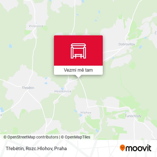 Třebětín, Rozc.Hlohov mapa