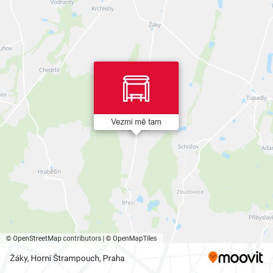 Žáky, Horní Štrampouch mapa