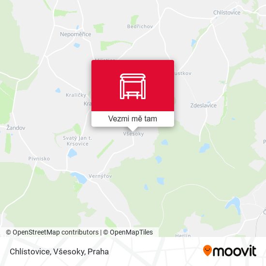 Chlístovice, Všesoky mapa