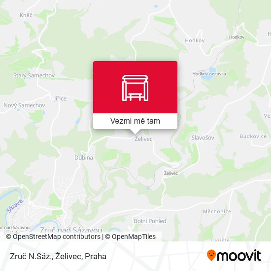 Zruč N.Sáz., Želivec mapa