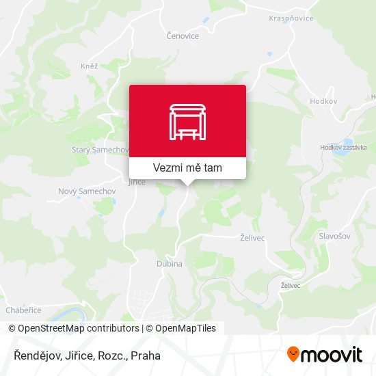 Řendějov, Jiřice, Rozc. mapa