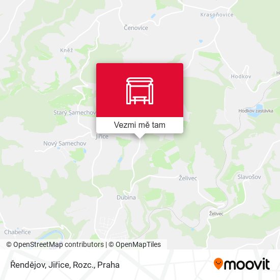 Řendějov, Jiřice, Rozc. mapa