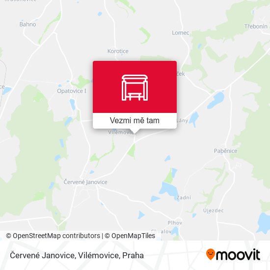 Červené Janovice, Vilémovice mapa