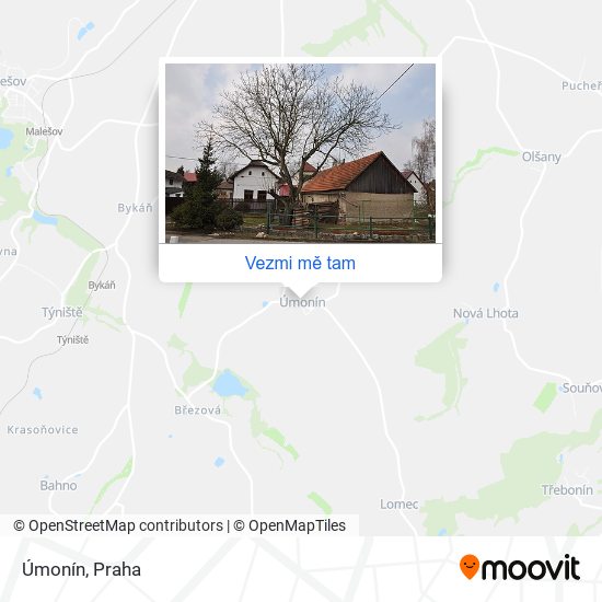 Úmonín mapa