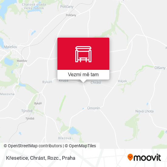Křesetice, Chrást, Rozc. mapa