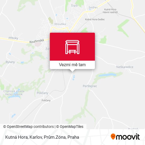 Kutná Hora, Karlov, Prům.Zóna mapa