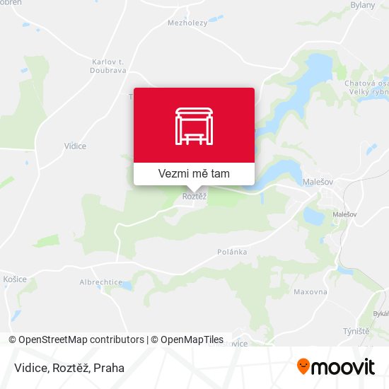 Vidice, Roztěž mapa