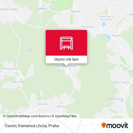 Čestín, Kamenná Lhota mapa