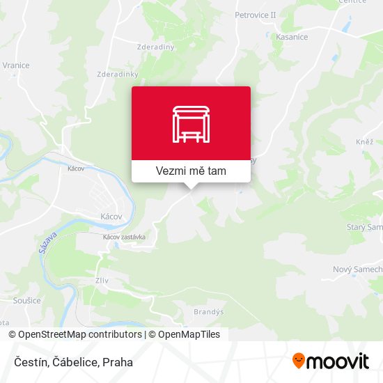 Čestín, Čábelice mapa