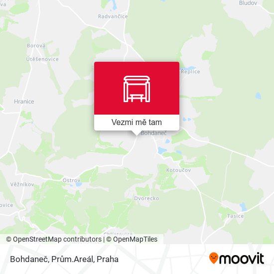 Bohdaneč, Prům.Areál mapa