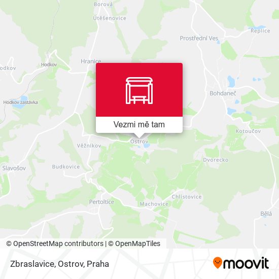 Zbraslavice, Ostrov mapa