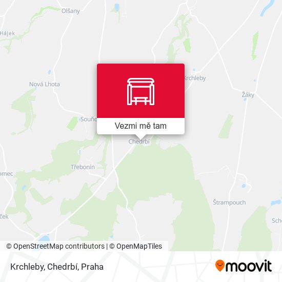 Krchleby, Chedrbí mapa