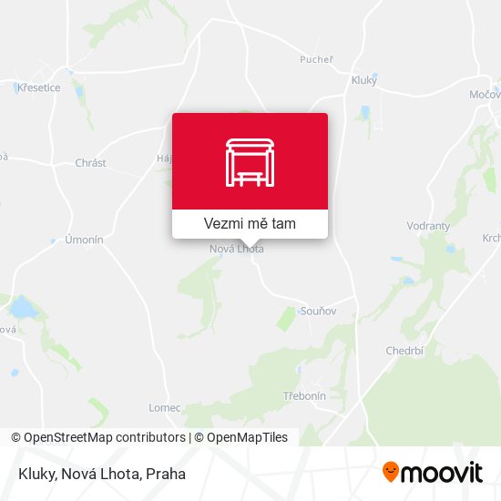 Kluky, Nová Lhota mapa