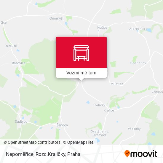 Nepoměřice, Rozc.Kraličky mapa