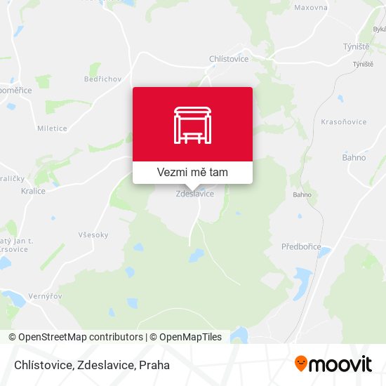 Chlístovice, Zdeslavice mapa