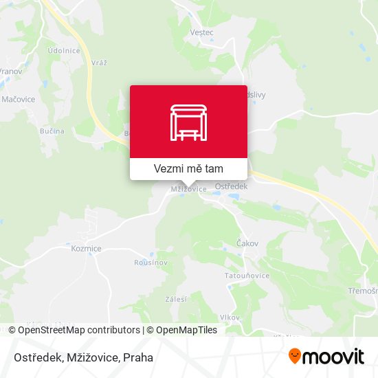 Ostředek, Mžižovice mapa