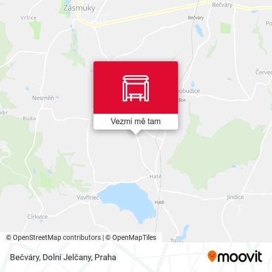 Bečváry, Dolní Jelčany mapa