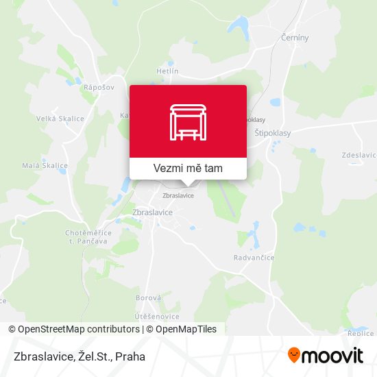 Zbraslavice, Žel.St. mapa
