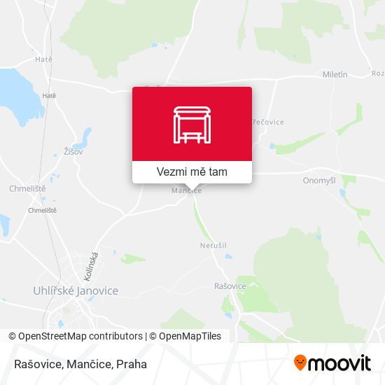Rašovice, Mančice mapa