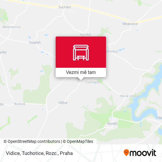 Vidice, Tuchotice, Rozc. mapa
