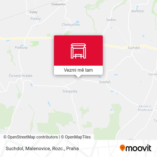 Suchdol, Malenovice, Rozc. mapa
