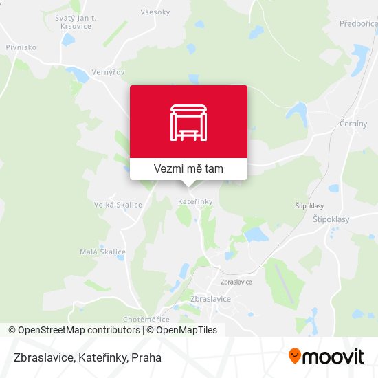 Zbraslavice, Kateřinky mapa