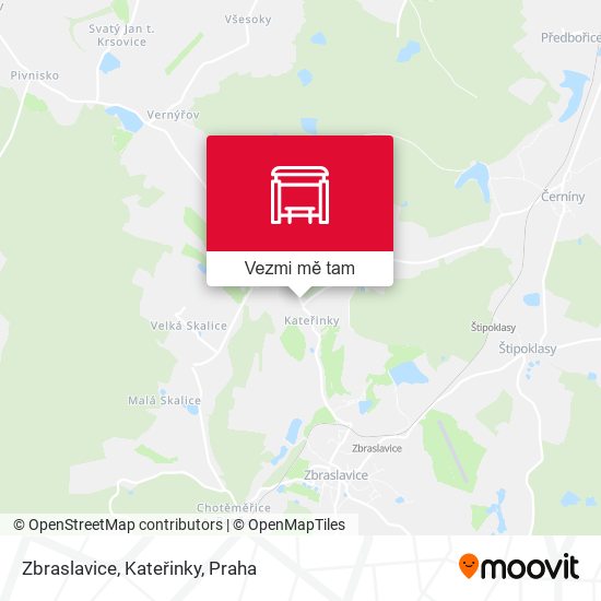 Zbraslavice, Kateřinky mapa