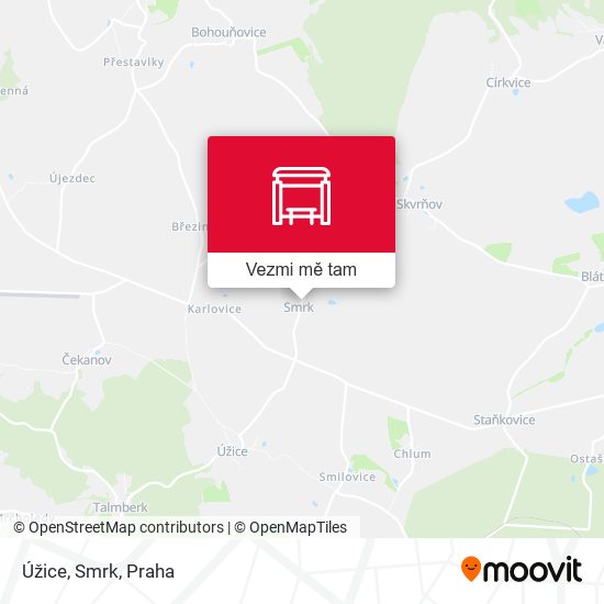 Úžice, Smrk mapa