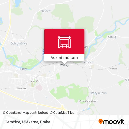 Černčice, Mlékárna mapa