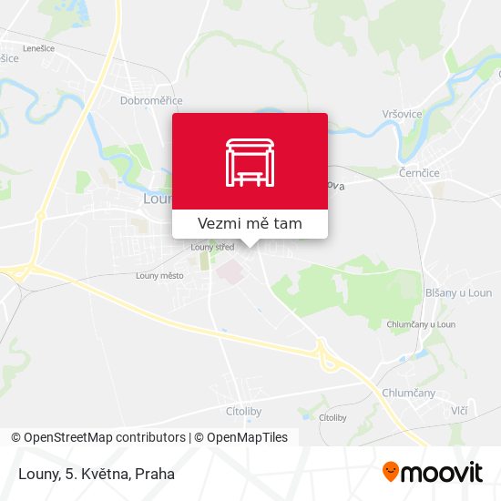 Louny, 5. Května mapa