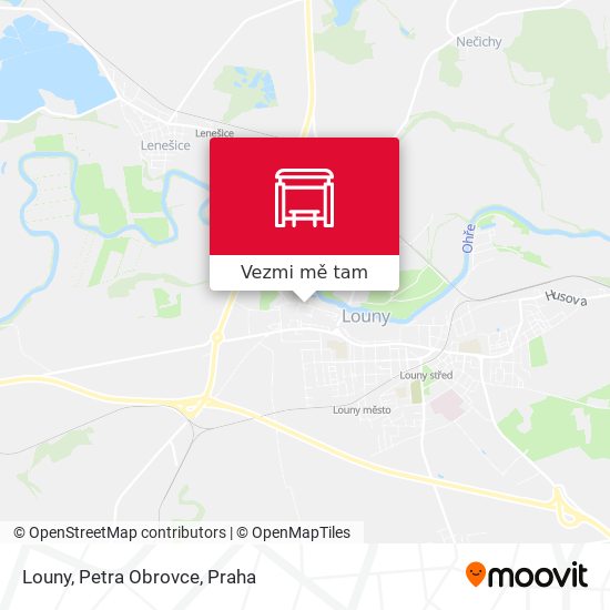 Louny, Petra Obrovce mapa