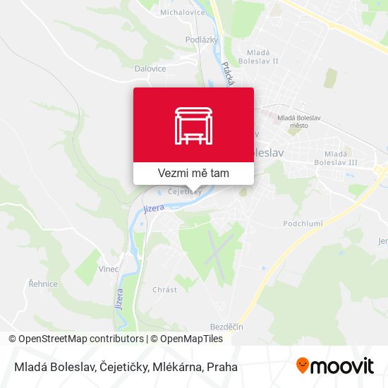 Mladá Boleslav, Čejetičky, Mlékárna mapa