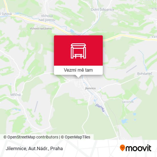 Jilemnice, Aut.Nádr. mapa