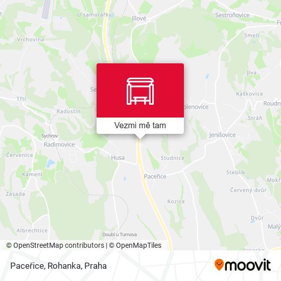 Paceřice, Rohanka mapa