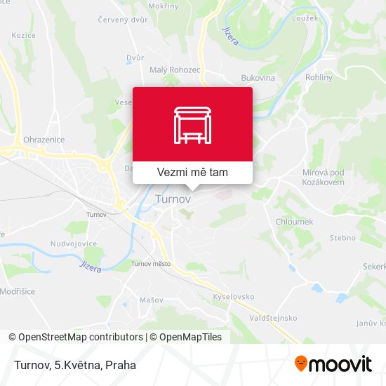 Turnov, 5.Května mapa