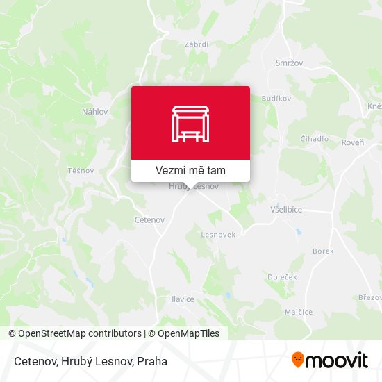 Cetenov, Hrubý Lesnov mapa