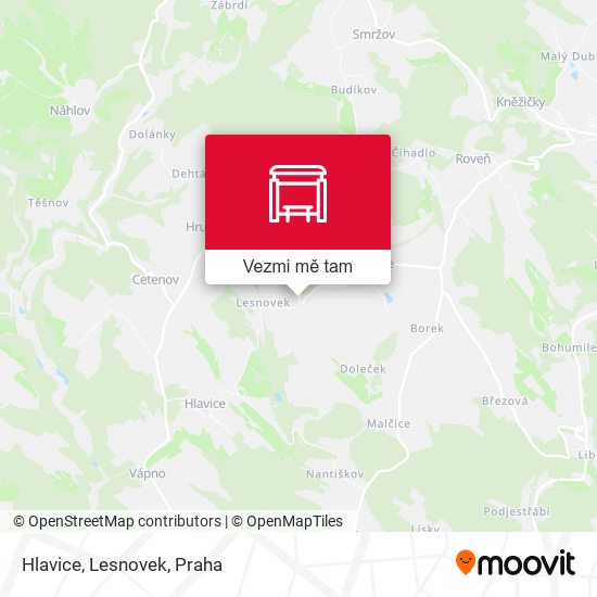 Hlavice, Lesnovek mapa