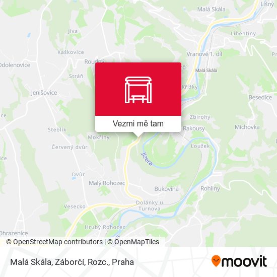 Malá Skála, Záborčí, Rozc. mapa
