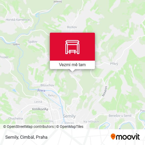 Semily, Cimbál mapa