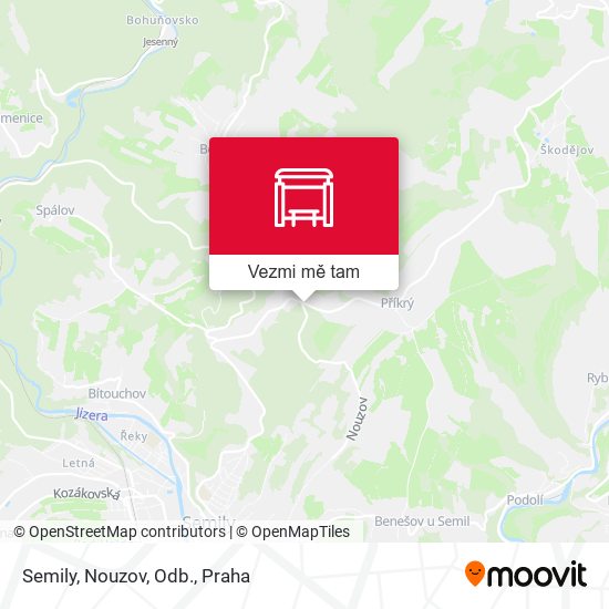 Semily, Nouzov, Odb. mapa
