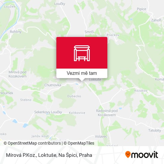 Mírová P.Koz., Loktuše, Na Špici mapa