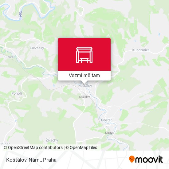 Košťálov, Nám. mapa