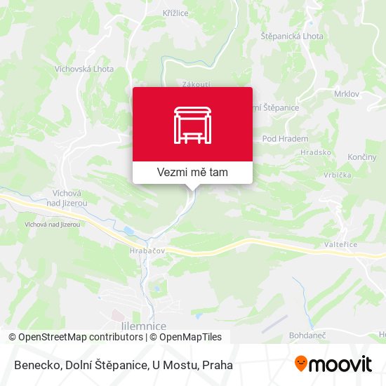 Benecko, Dolní Štěpanice, U Mostu mapa