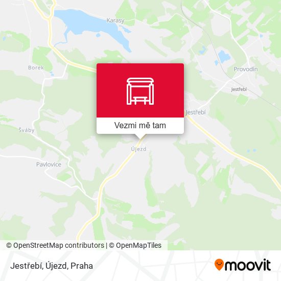 Jestřebí, Újezd mapa