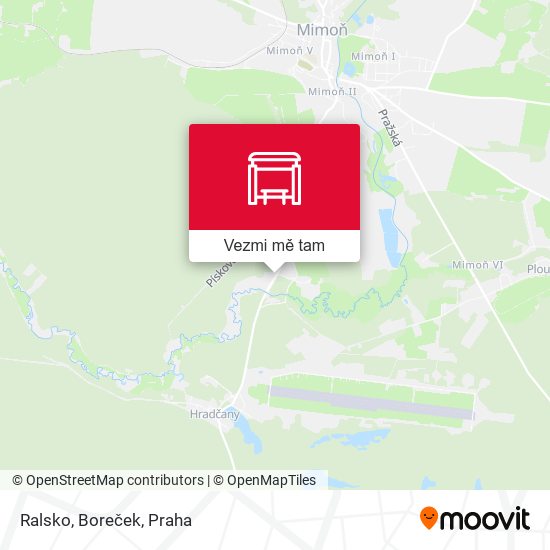 Ralsko, Boreček mapa