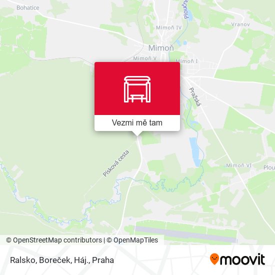 Ralsko, Boreček, Háj. mapa