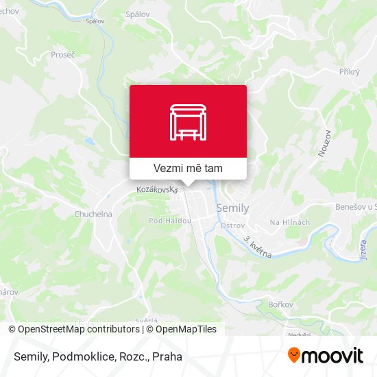 Semily, Podmoklice, Rozc. mapa